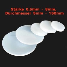 10X Silikon Scheiben rund flach Platte Dichtung St&auml;rke 0,5mm - 8mm &Oslash; 5mm -150mm