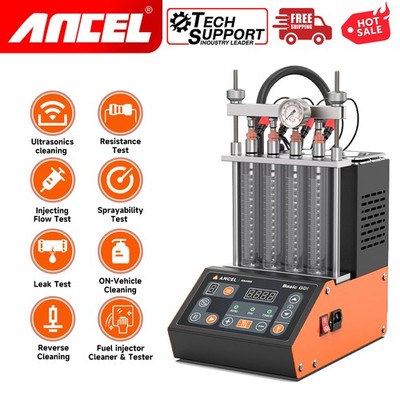 4 Cylinder TSI Petrol Fuel Injector Cleaner Tester Machine Ultrasonic Cleaning