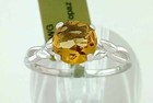 GENUINE 3.16 Cts YELLOW TOPAZ RING 10K WHITE GOLD - Free Certificate Appraisal