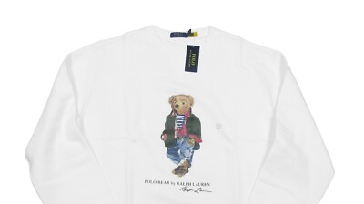 Polo Ralph Lauren Big & Tall White Polo Ski Bear Graphic Pullover