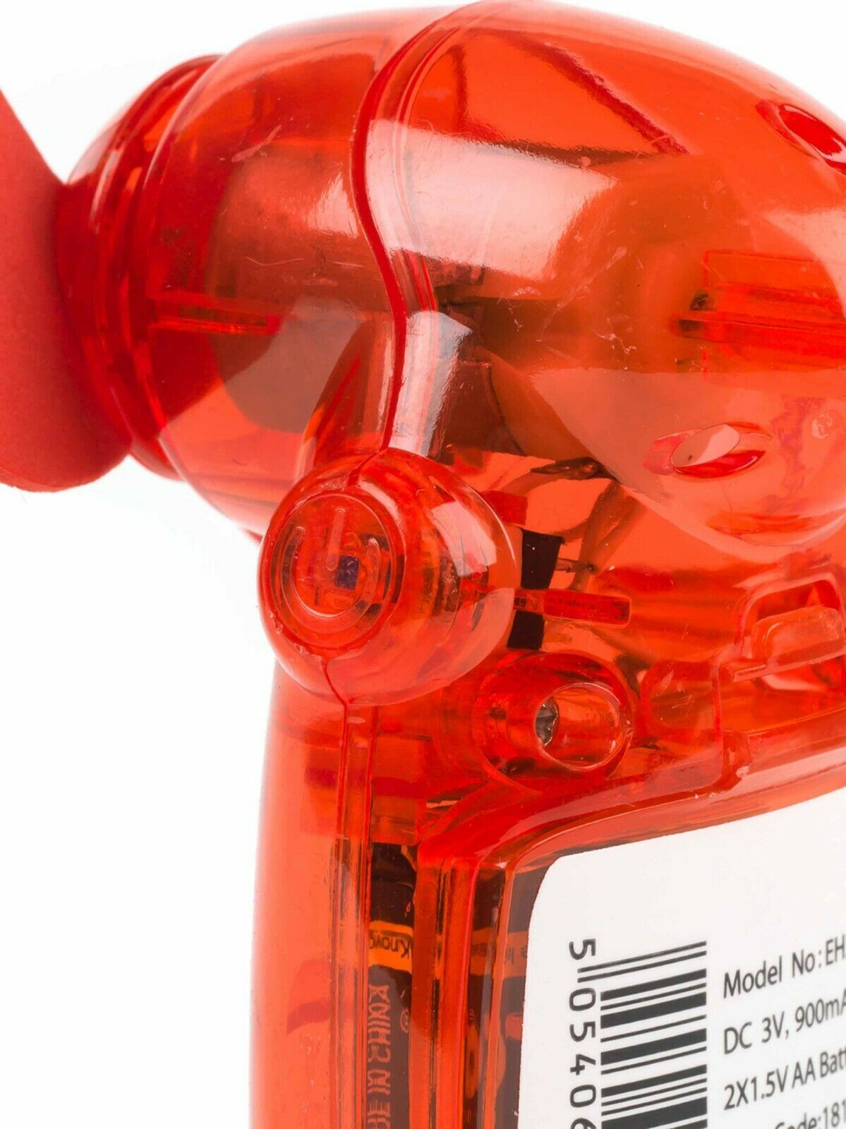 Beldray Mini Handheld fan Portable Lightweight Battery Operated 3V Red