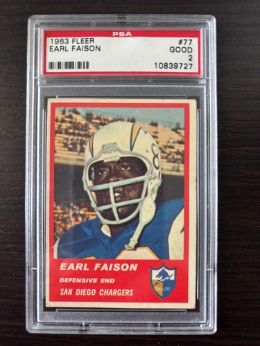 Earl Faison #77 1963 Fleer card