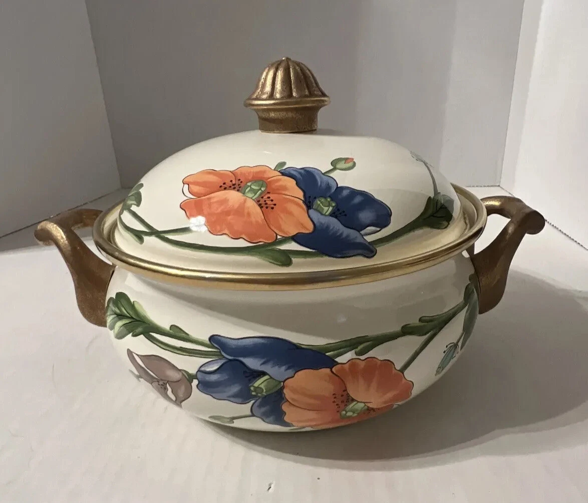 Villeroy & Boch Amapole Enameled Dutch Oven/cookware With lid. Made In Germany