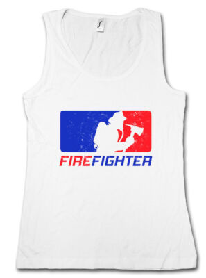 FIREFIGHTER DAMEN TANK TOP Fire Brigade Axe Volunteer Department Dept Feuerwehr
