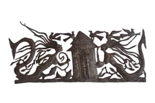 Handcrafted Haitian Folk Art, Mermaids Headed Home, Vintage Nautical Decor