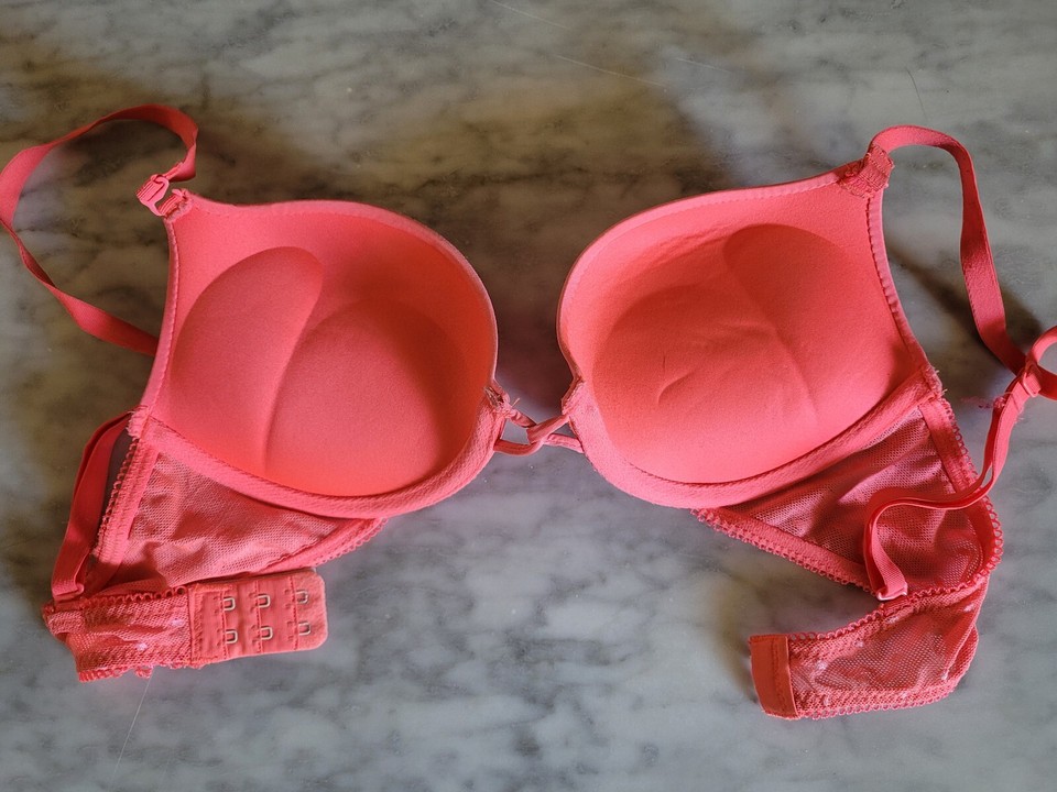 Plunge Bra Fluro Pink Detachable Straps Size 12A 34A 75A NEW by Cotton ...
