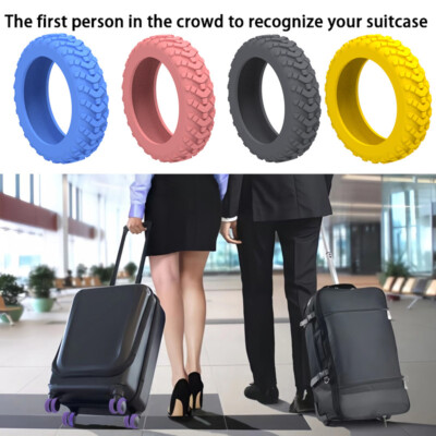 4 Pcs Trolley Case Castor Sleeve Luggage Wheels Protector Wheels Caster Shoes