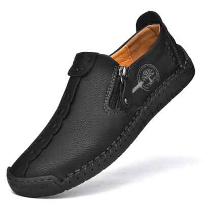Men's Genuine Leather Casual Shoes Slip on Loafers Flats Moccasins Handmade Shoe
