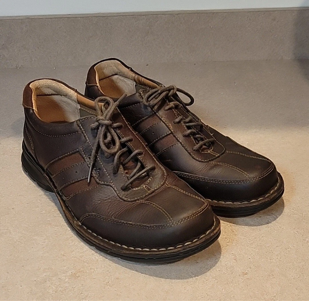Scarpe mocassino Oxford Clarks Stone pelle uomo taglia 9 casual