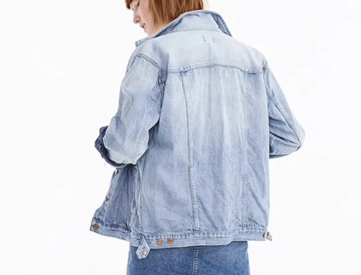 J crew oversized denim best sale jacket