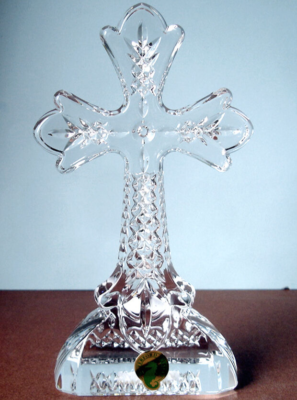 Water Ford Crystal 十字架 Waterford Lismore Crystal Standing Cross 7.5