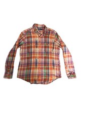 VTG Men's Polo Ralph Lauren Western Navajo Plaid Button Up Flannel Shirt Size L