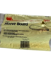 VTG Dritz Folding Sleeve Board Compact Ironing Home Travel Tan Cotton Cover