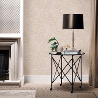 Eur 4,50/Qm / Vliestapete Bn Finesse 219731 Federn Floral Beige Braun