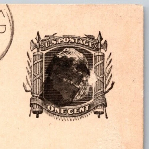 1881 UX7 Victorian Era US Postal Card 1c Furber Bros SACO Maine FANCY Cancel - Image 2 of 3
