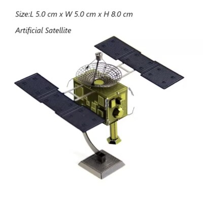 Künstlicher Satellit Vollfarbe 3D Selbstmontage Zum Selbermachen Metall Modellbausatz UK Lager