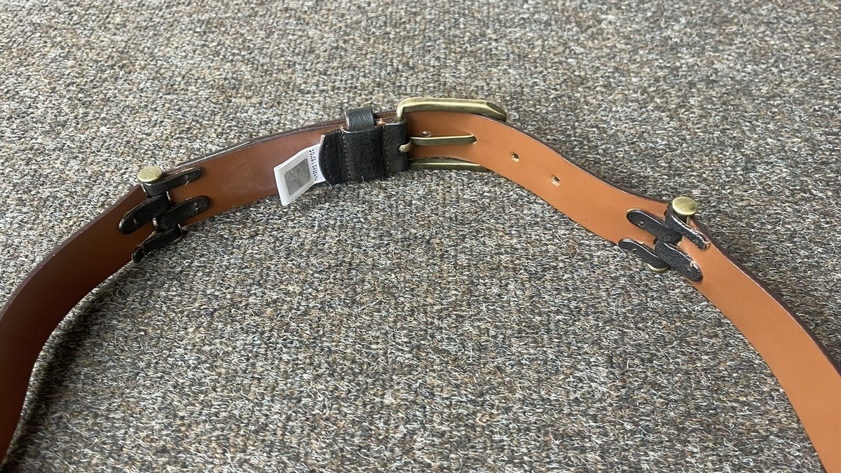 DOLCE & GABBANA Belt Brown/Mocha Suede Leather D&G Buckle Sz 
