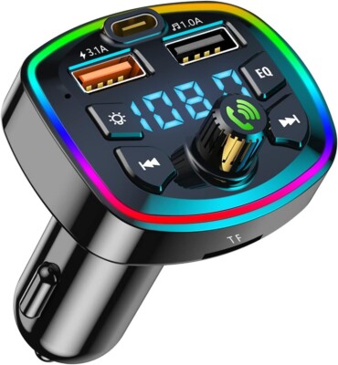 Trasmettitore FM Bluetooth Per Auto Tykevo - Doppia USB QC3.0 + PD | Display Tensione Batteria - Foto 6