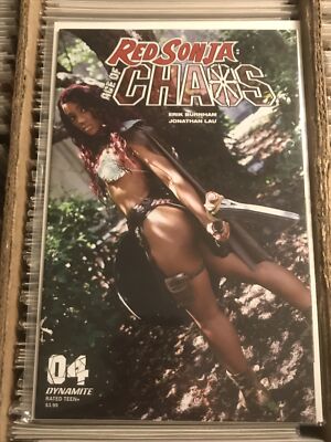 RED SONJA AGE OF CHAOS #4 VANTA BLACK COSPLAY PHOTO VARIANT COVER E 2020 burnham