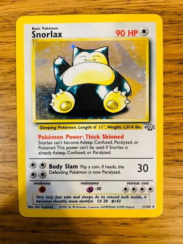 Snorlax (11/64) Holo Jungle Set Pokemon Card! FAST & FREE P&P! - Picture 25 of 78