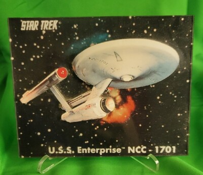 1992 Star Trek LaserSculpt 2000 3D Plaque USS Enterprise NCC-1701 0467/10,000