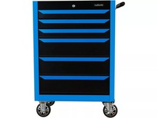 Halfords 27" Garage Workshop 6 Drawer Tool Chest Cabinet - Neon Blue/Black A