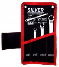 TORX Doppel-E-Ring-Schl&uuml;sselsatz 4-tlg E6-E24 Doppelringschl&uuml;ssel Set CrV