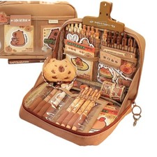 Cute Capybara Pencil Case with 12 Compartments 90  Wide Opening Mouth Brown