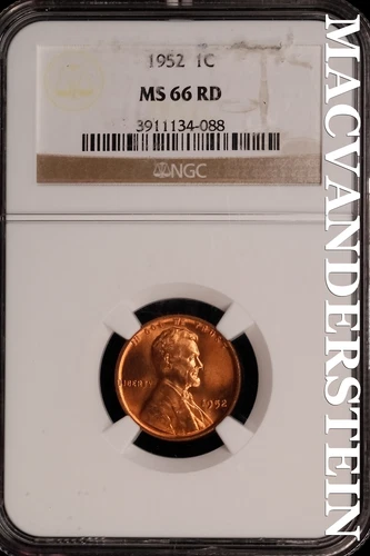 1952 Lincoln Wheat Cent-Ch Gem BU NGC MS 66 Red Lustrous No Reserve #SLK848