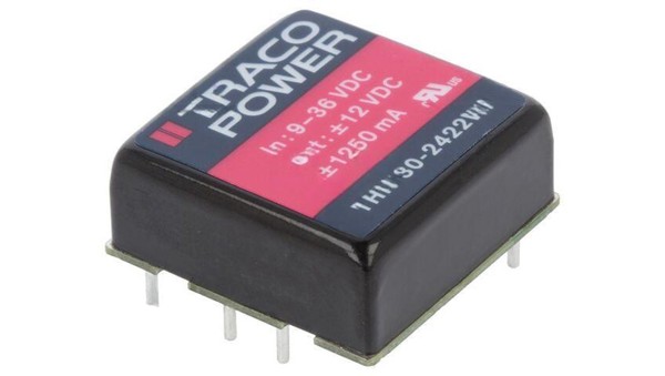 Przetwornica Dc/Dc, 30W, Uwej: 9...36VDC, Uwyj: 12VDC, Uwyj2: -12VDC THN 30-2422-image