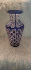 grand vase cristal benito bleu cobalt