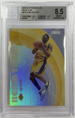 2002-03 Stadium Club Kobe Bryant Beam Team /500 BGS 8.5