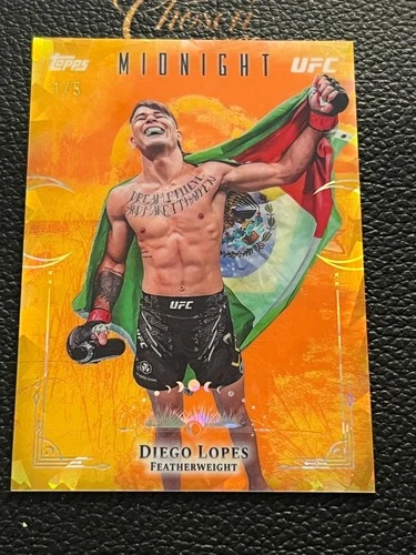 2026 Topps Midnight UFC Diego Lopes Last One Standing 1/5 Dusk Refractor CF18