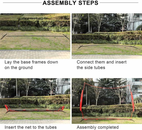 ZELUS Collapsible Barricade Backstop Net 12x9 ft, Net for Lacrosse, Baseball - Picture 3 of 12