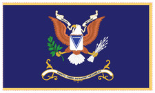 Rectangle Flags - Regimental Colors - 33rd Infantry Regiment - SMILING WE COME