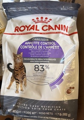 2 Bags Royal Canin Feline Care Appetite Control Care Adult Dry Cat Food, 1.7 Lb