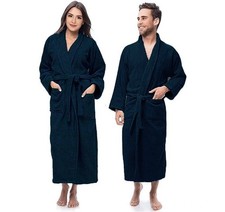100 Cotton Bathrobe  Terry Cloth Robe  Lightweight Long Spa BathrobeTerry