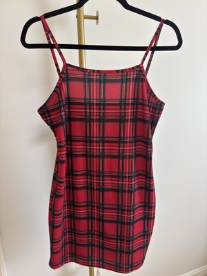 Art Class Girls Red and Black Plaid Sleeveless Holiday Dress Size 12