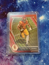 2021 Panini Prizm Draft Picks Rookie Red Wave Prizm #133 AMON-RA ST. BROWN
