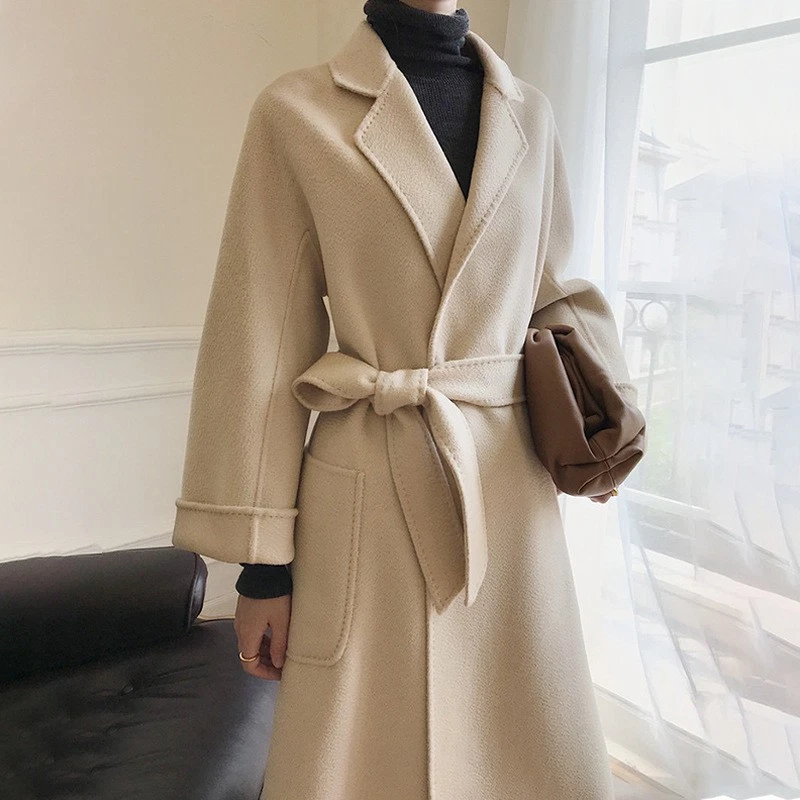 Abrigo de lana de agua de cachemir de doble cara Max Mara para mujer Foto 2 de 4