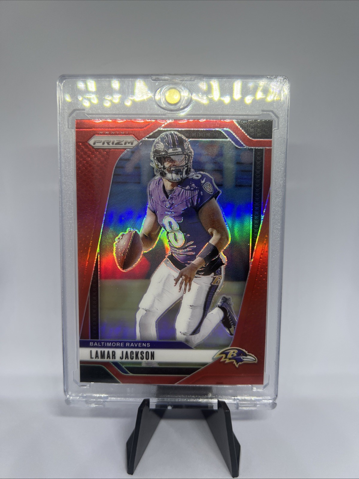 2024 NFL Prizm Lamar Jackson Red Prizm SSP #19