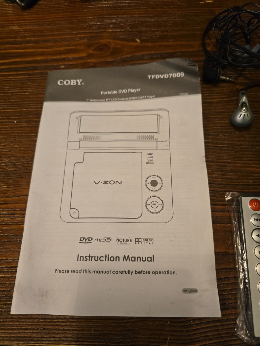 Coby V-Zon Portable DVD Player TFDVD7009 7