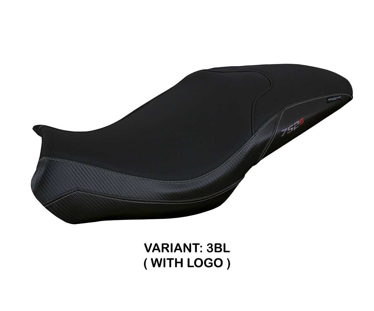 Seat saddle cover Lima Black BL + logo TPZ Italia for Benelli 752 S 2019 > 2026