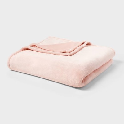 Twin/Twin XL Microplush Blanket Pink - Threshold
