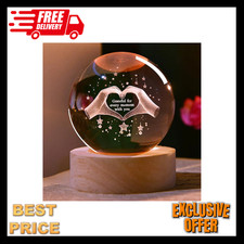 Valentine  s Day Crystal Heart LED Light Gift Romantic Love Keepsake for Her. NEW