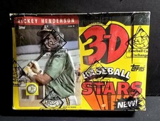 1985 ⚾ Topps Baseball 3-D Unopened Box BBCE Authenticated Rickey Henderson
