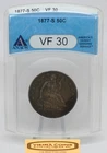 1877-S Liberty Seated Half Dollar, ANACS VF 30 - #B59166