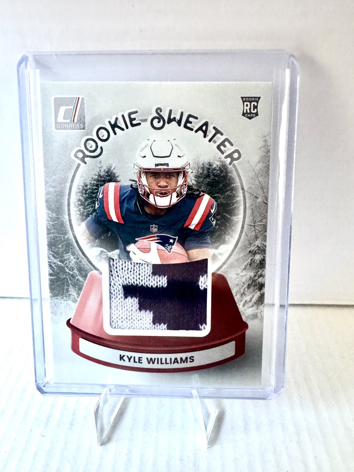 2025 Donruss Rookie Holiday Sweater Kyle Williams #SWE-KWS New England Patriots