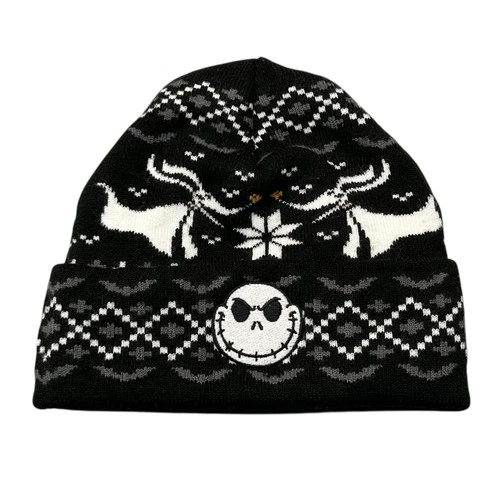 Disney Nightmare Before Christmas Hat Beanie Black Jack Skellington One Size