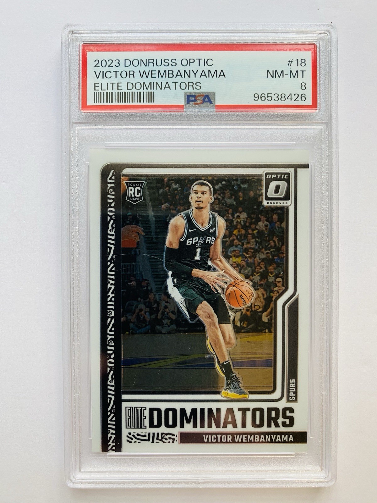 2023-24 Donruss Optic Victor Wembanyama Elite Dominators Rookie PSA 8